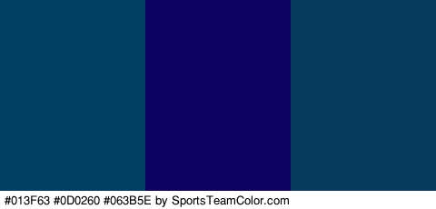 #013F63 #0D0260 #063B5E Colors