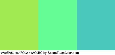 #A0EA52 #64FC92 #4AC9BC Colors