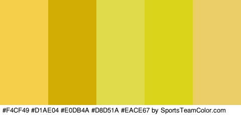 #F4CF49 #D1AE04 #E0DB4A #D8D51A #EACE67 Colors