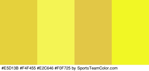 #E5D13B #F4F455 #E2C646 #F0F725 Colors