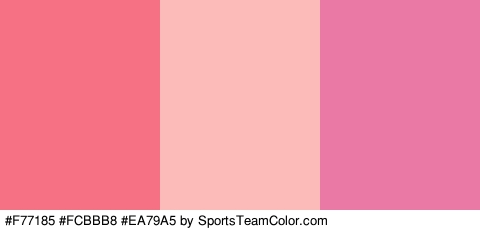 #F77185 #FCBBB8 #EA79A5 Colors