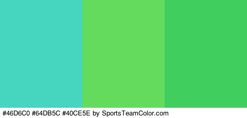 #46D6C0 #64DB5C #40CE5E Colors