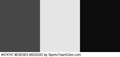 #474747 #E5E5E5 #0C0C0C Colors