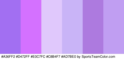 #A36FF2 #D472FF #E0C7FC #C8B4F7 #AD7BE0 #C09FF2 Colors