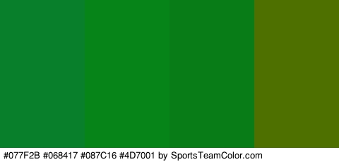 #077F2B #068417 #087C16 #4D7001 Colors