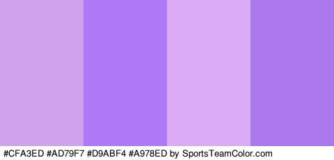 #CFA3ED #AD79F7 #D9ABF4 #A978ED Colors