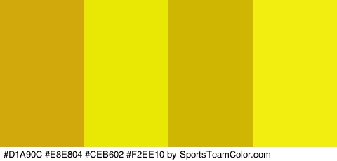 #D1A90C #E8E804 #CEB602 #F2EE10 Colors