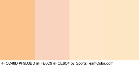 #FCC48D #F9D3BD #FFE6C9 #FCE6C4 Colors