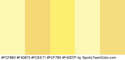 #FCF8B3 #F4D873 #FCEE71 #FCF7B5 #F4DD7F Colors