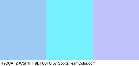 #9DCAF2 #75F1FF #BFC3FC Colors