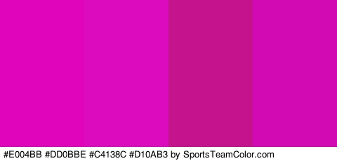 #E004BB #DD0BBE #C4138C #D10AB3 Colors