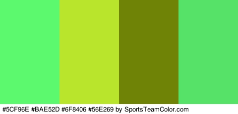 #5CF96E #BAE52D #6F8406 #56E269 Colors