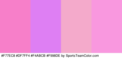 #F77EC8 #DF7FF4 #F4ABCB #F998DE Colors