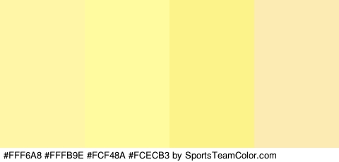 #FFF6A8 #FFFB9E #FCF48A #FCECB3 Colors