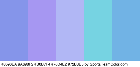 #8596EA #A698F2 #B0B7F4 #76D4E2 #72B3E5 Colors