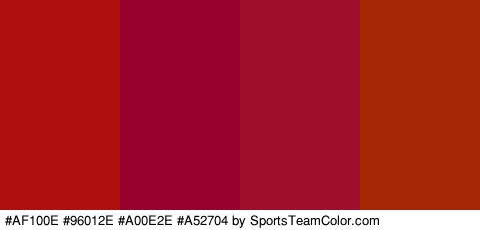 #AF100E #96012E #A00E2E #A52704 Colors