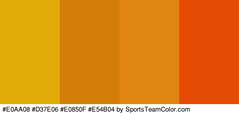 #E0AA08 #D37E06 #E0850F #E54B04 Colors