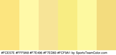 #FCE57E #FFF9A8 #F7E496 #F7ED83 #FCF9A1 #F2DC7D Colors