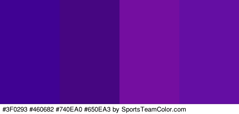 #3F0293 #460682 #740EA0 #650EA3 Colors