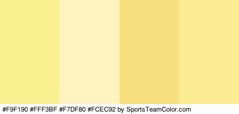 #F9F190 #FFF3BF #F7DF80 #FCEC92 Colors