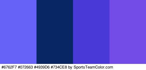 #6762F7 #072663 #4939D6 #734CE8 Colors