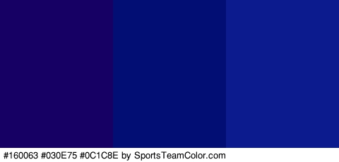 #160063 #030E75 #0C1C8E Colors