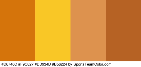 #D6740C #F9C827 #DD934D #B56224 Colors