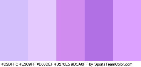 #D2BFFC #E3C9FF #D08DEF #B270E5 #DCA0FF Colors