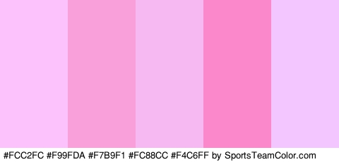 #FCC2FC #F99FDA #F7B9F1 #FC88CC #F4C6FF Colors