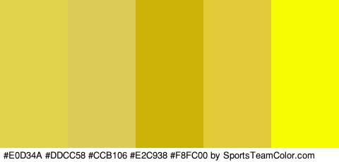 #E0D34A #DDCC58 #CCB106 #E2C938 #F8FC00 Colors