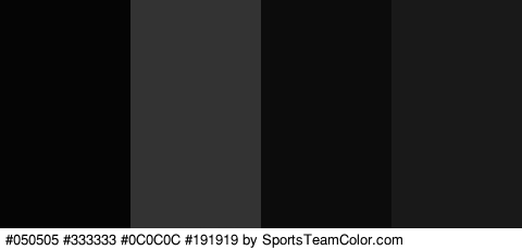 #050505 #333333 #0C0C0C #191919 Colors