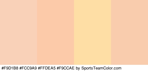 #F9D1B8 #FCC9A9 #FFDEA5 #F9CCAE Colors