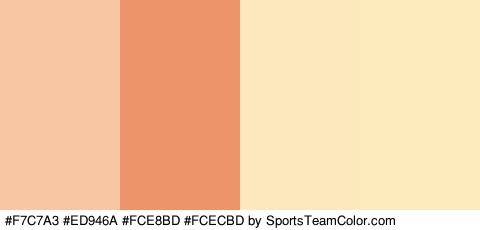 #F7C7A3 #ED946A #FCE8BD #FCECBD Colors