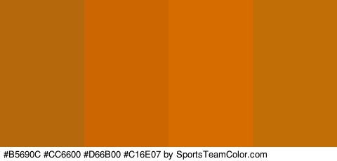 #B5690C #CC6600 #D66B00 #C16E07 Colors