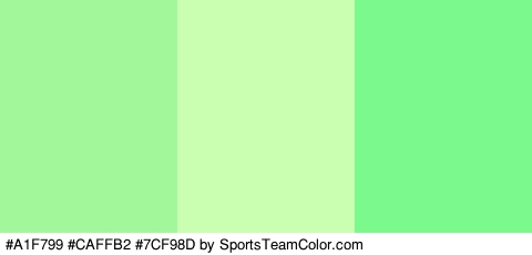 #A1F799 #CAFFB2 #7CF98D Colors