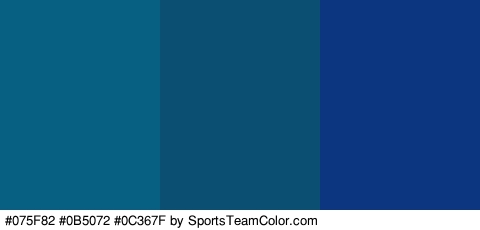 #075F82 #0B5072 #0C367F Colors