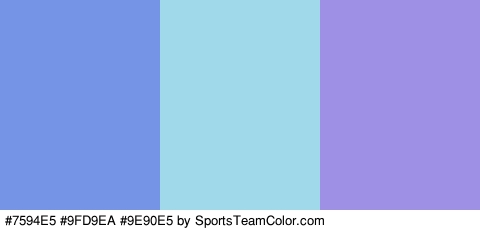 #7594E5 #9FD9EA #9E90E5 Colors