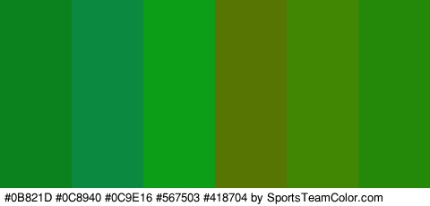 #0B821D #0C8940 #0C9E16 #567503 #418704 #248908 Colors