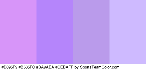 #D895F9 #B585FC #BA9AEA #CEBAFF Colors