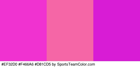 #EF32D0 #F466A6 #D81CD5 Colors