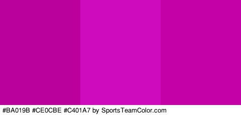 #BA019B #CE0CBE #C401A7 Colors