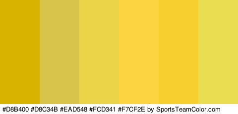 #D8B400 #D8C34B #EAD548 #FCD341 #F7CF2E #EADD52 Colors