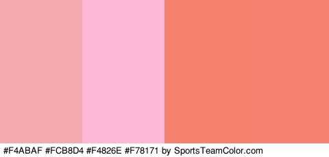 #F4ABAF #FCB8D4 #F4826E #F78171 Colors