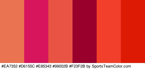 #EA7352 #D6155C #E85343 #99002B #F23F2B #DD1A04 Colors