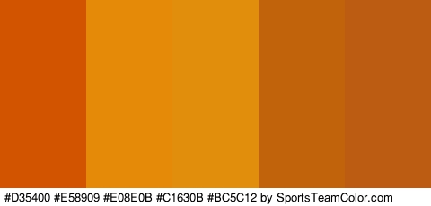 #D35400 #E58909 #E08E0B #C1630B #BC5C12 Colors