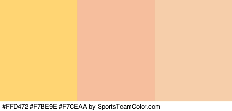 #FFD472 #F7BE9E #F7CEAA Colors