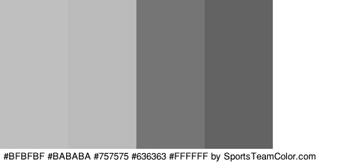 #BFBFBF #BABABA #757575 #636363 #FFFFFF Colors