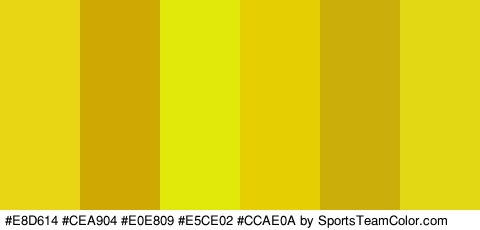 #E8D614 #CEA904 #E0E809 #E5CE02 #CCAE0A #E2D814 Colors