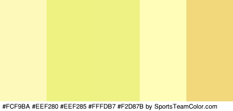 #FCF9BA #EEF280 #EEF285 #FFFDB7 #F2D87B Colors