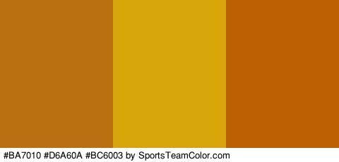 #BA7010 #D6A60A #BC6003 Colors